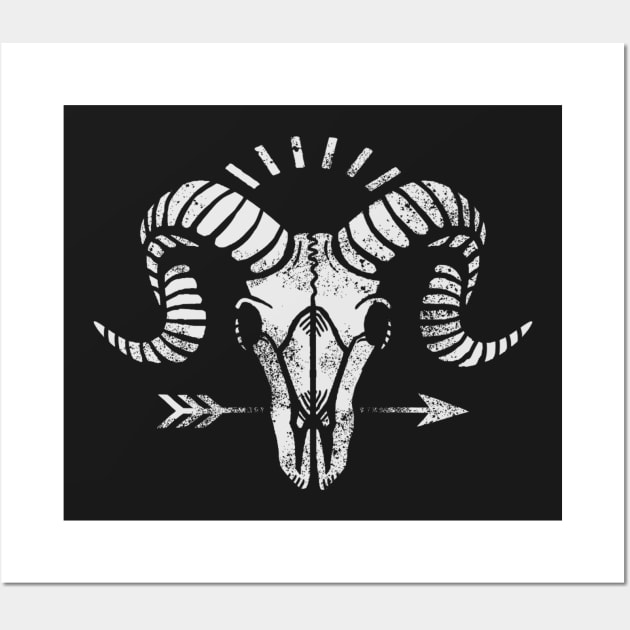 Goat Skull Wall Art by Deniart